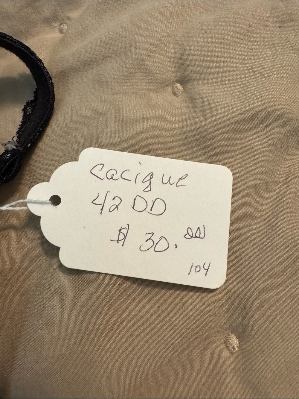 Cacique Black Lace Underwire Bra with Floral Overlay - Picture 4 of 5